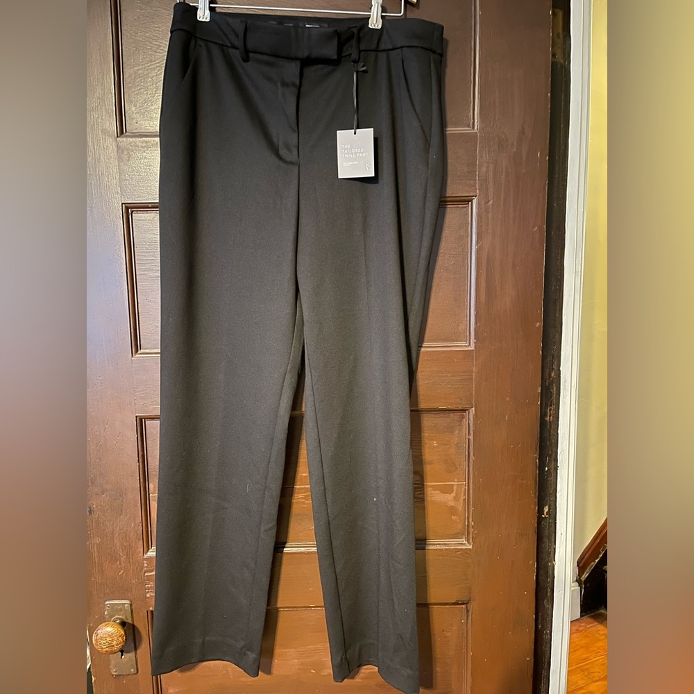 Simply Vera Wang Slim Straight Tailored Twill Black Dress Pants NWT